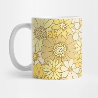 Mellow Yellow Retro Daisy Mug